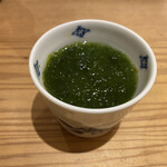 食堂えびちゃん - 青海苔と梅肉の茶碗蒸し