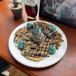 カフェ マチルダ - チョコミントパンケーキ