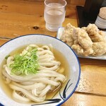 手打うどん 麦蔵 - 【 温　かしわうどん 】