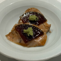 五反田鮨 SUSHI TOKYO 81 - あん肝〜源五郎西瓜奈良漬