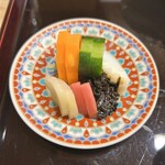 帰燕 - ６種の香の物たち。