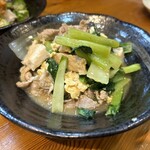 小松菜と厚揚げの炒め物