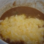 はし友ラーメン - 2014年8月　TKGをスープに投入