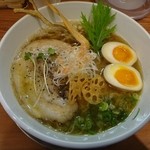 ふじ門 製麺 - 魚だしらぁ麺 味玉半個サービス