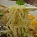 ふじ門 製麺 - 裏メニューの中太手揉み縮れ麺