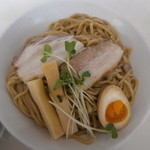 幻の中華そば加藤屋 県庁前もり～んの章 - 鰹醤油のつけ麺の麺と具です