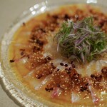 めしや伊よ美 - 白寿真鯛の和風カルパッチョ