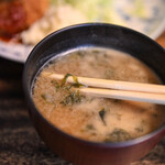 来福亭 - "未醤湯（みそしる）"、石蓴（×あをさ〇ひとへぐさ？）＋淮南（とうふ）