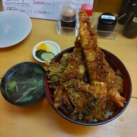 北新地 天富 - 上天丼・味噌汁・漬物