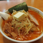 おなかの友達 萬来 - 仙台うま辛味噌ラーメン+バター