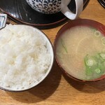 みさきや - 白ご飯と味噌汁