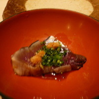 椿 - 先付け　　かつおたたき