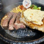 いきなりステーキ - レアステーキを熱々鉄板でお好みに！