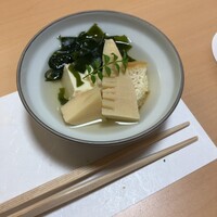 季節料理 姿 - 筍と厚揚げにワカメのすまし汁