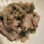 大衆酒場 絆 - ｱｼﾞなめろう(ﾆﾗ味噌)