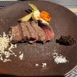 和食フレンチ新宿松 - 牛ランプのグリルステーキ