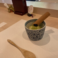 肉と庭 まつを - 八橋のアイスクリーム。