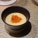 鮨 富かわ - サクラマスの茶碗蒸し いくら乗せ