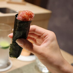 鮨 富かわ - トロタク巻き