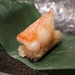 鮨 富かわ - ［握り］北海道産キンキの笹蒸し