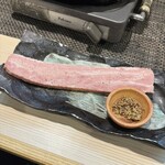 魚と溶岩焼 温 - 溶岩焼き　厚切ベーコン