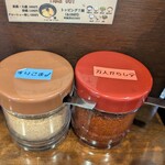 油そば専門店 万人力 - 味変アイテム