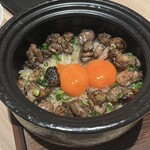 たつの申し子 - 地鶏の炭火焼きと玉子の土鍋親子ご飯