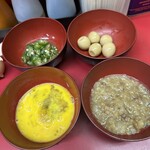 ラーメン二郎 中山駅前店 - Mr.オクラ
                                生卵
                                味付けうずら
                                甘〜い脂