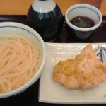 釜揚げうどん岡じま - 釜揚げうどんと鳥天