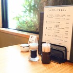 やぶ善 - 卓上常備。