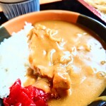やぶ善 - セットの"ミニカツカレー"。