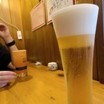 のかおい - 生ビールの入れ方も丁寧で最高