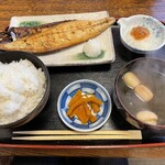 七郷屋 - さば定食1,100円ご飯大盛り60円なめ茸おろし110円