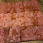 焼肉ホルモン 風土. - シャトー盛り合わせ(ミスジ、肩ロース、ヒレ)