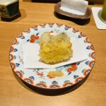 鮨 こしかわ - とうもろこしと太刀魚の天ぷら