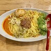 すする 担々麺 - 汁なし担々麺 大盛 1380円、揚げ味付玉子 180円 ※5辛 (痺れ、辛さどちらも5辛)2025年5月21日