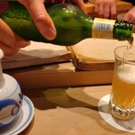すしやのたい悟 - キリンハートランドビールで乾杯
