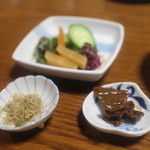 日の出 - 香の物としぐれ煮