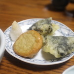 日の出 - 蛤と海苔の天ぷら