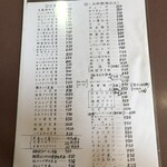 石川屋 - メニュー裏