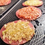 生ハラミ＆ネギタン焼肉　金肉屋 - 特製ネギタン５種盛り合わせ