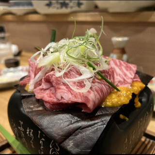 宮崎有田牛を使用した朴葉焼き