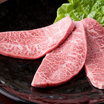 The rarest cut of A5 rank Japanese black beef, "excellent top suji"