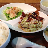 神楽坂 龍公亭 - 回鍋肉とエビマヨのセット