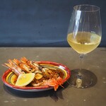 MONDAY VIBES COFFEE - 生赤海老ガーリックシュリンプ ＆ 白ワイン（シャルドネ）