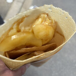 こめこクレープはしっこや - カスタードアップルシナモンを上から見ました