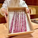 炎水 - 丸亀市のアスパラガス「ビオレッタ」　鮮やかなバイオレット色です♫