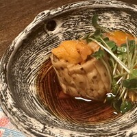 天空の月 渋谷 - 自家製長芋たまり漬けと生雲丹