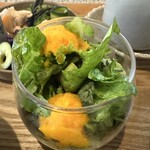 飯ト汁 合 - サラダ　自家製人参ドレッシング