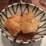 ワインと天ぷら マエヤシキ - 冬瓜の天ぷら挽肉の餡かけ